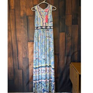 Lilly Pulitzer McKinley Maxi Dress NWT Sz 2 Tropical Print Wedding Guest Vibrant